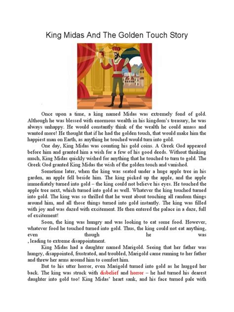 King Midas the Golden Touch Completing Story (PDF) .